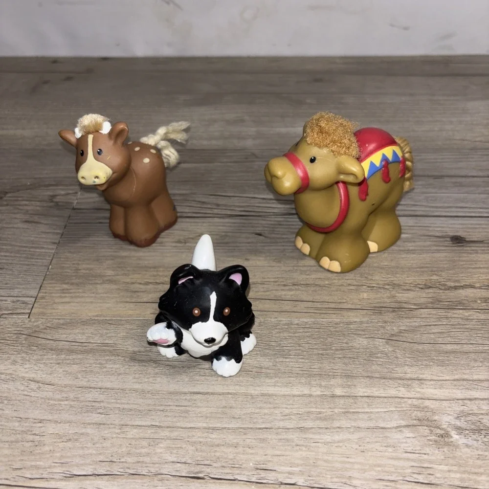 3 Pc Fisher Price Nativity Animal Christmas Barnyard Scene